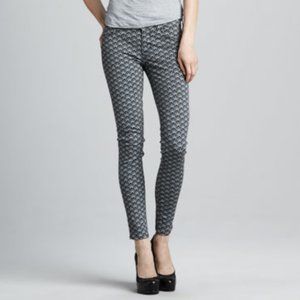 Hudson Nico Art Deco Diamond Print Skinny Jeans